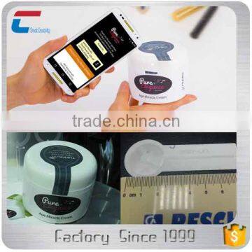 RFID Tamper proof Fragile Seal Sticker for Cosmetic Anti Counterfeit Logistic Inventory