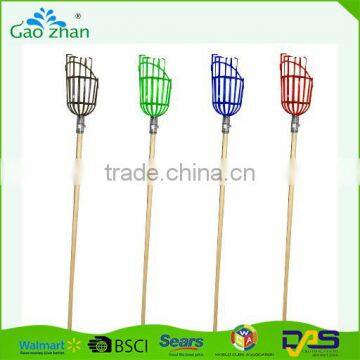 2016 New product iron and aluminum long handle telescoping garden tool fruit picker