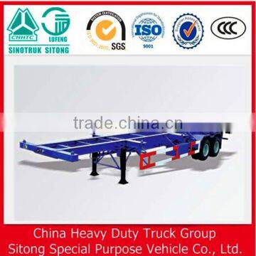 3 Axles 20ft Gooseneck Skeleton Semi Trailer/40ft Container Trailer Chassis for Sale photo-5