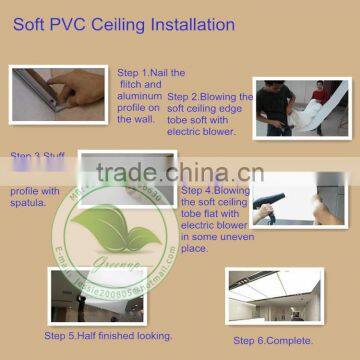 High Tensile Strength Stain Surface PVC Decorative Film for Ceiling photo-3