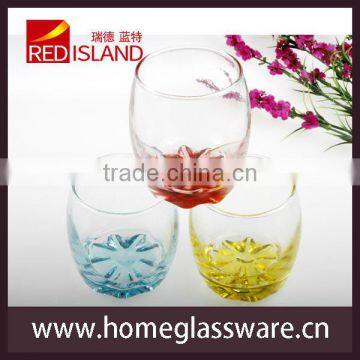 colorful egg cup Glass Drinking Glasses Water Tumblers