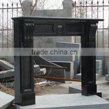 Top Quality Polished China Black Granite Fireplace