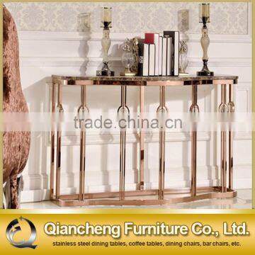 Luxury Marble Top Console Table With Crystal Decoration photo-3