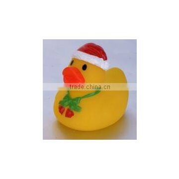 Custom logo Christmas baby gift PVC floating bath duck