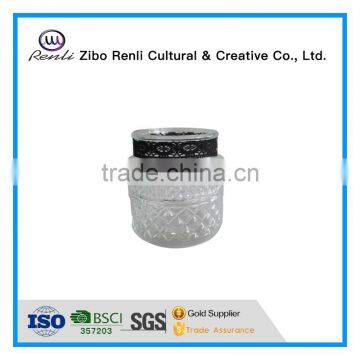 Clear Glass Candle Jars Wholesale With Ribbon Decoration photo-2