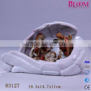 Decoration porcelain nativity scene