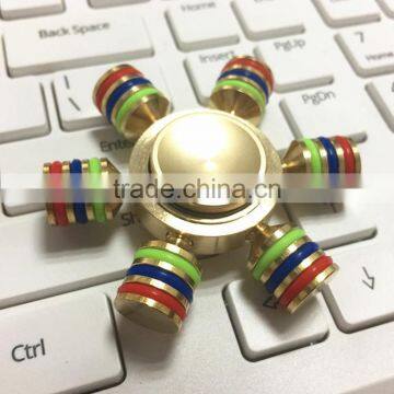 Pressure Relive Bearings Six arm kong LED Finger Toys Fidget Spinner