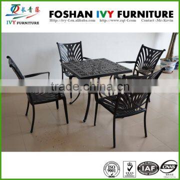 Dining cast aluminium metal garden chair