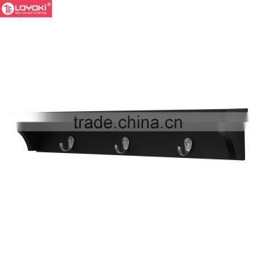 New Design Entryway Wall Shelf With 3 Metal Hooks Wide Hat & Coat Rack Key Holder Wall Mounted Hook photo-3