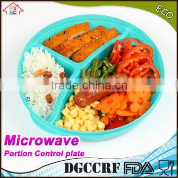 NBRSC New Design Microwave Plastic Food Storage Tray Containers 3 Compartment Divided Plates With Vented Lid photo-5