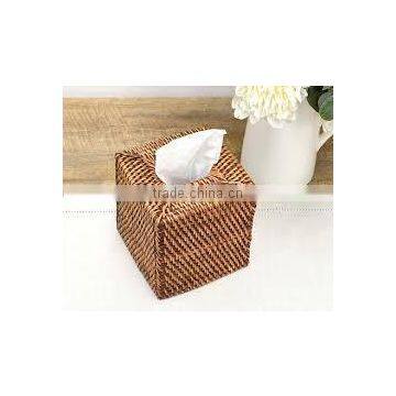 Rattan tissue paper box holder