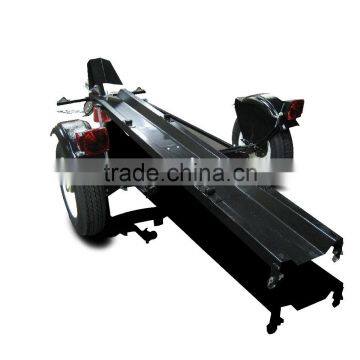 Single-Rail Folding Enclosed Motorcycle Pull Behind Utility Cargo Trailer photo-2