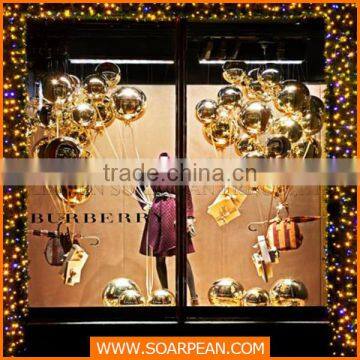 Window Display Custom Made Fashionable Advertising Decoration Mirror Silver Ball photo-2