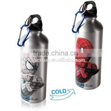 Spiderman Mug Sports Aluminum Water Bottle Cold Color Changing Mug photo-2