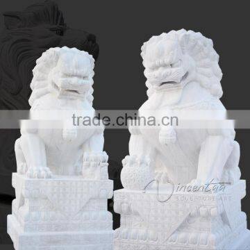 cheap and high quality stone carving large fu dog statue