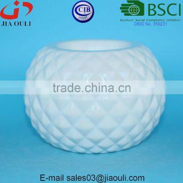 New Design Pineapple Shape White Ceramic Tealight Candle Holder photo-3