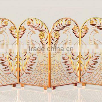 European Restaurant Bedroom Carved Hollow Metal Screen photo-4