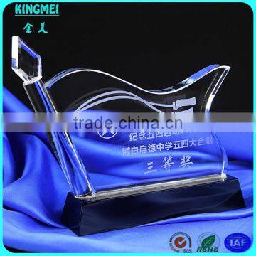 Wholesale Clear Blank Crystal Award Trophy Golden Star Glass Trophy photo-5
