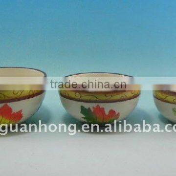 Set of 3pcs Round Ceramic Bowl 5"