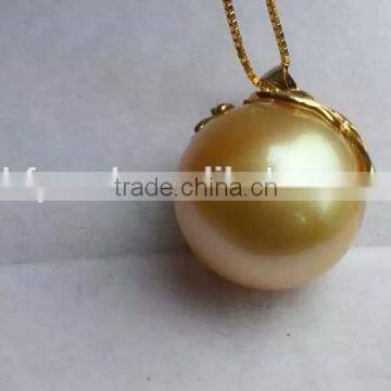 14-15mm Gold South Sea Pearl Pendant photo-2