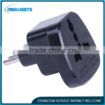 China 2016 new products 10/16A black plug converter travel adapter for italy