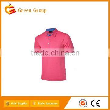 Rose red short sleeve golf Tshirt for September procurement Festival