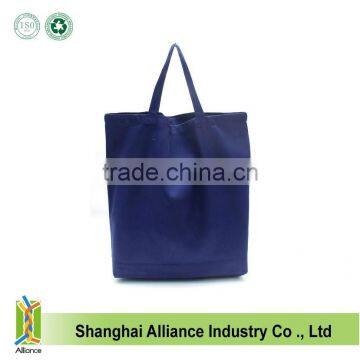 Cheap Organic Cotton Blue Tote Bag With Customed LOGO,Women Portable Cotton Shopping Bag photo-3