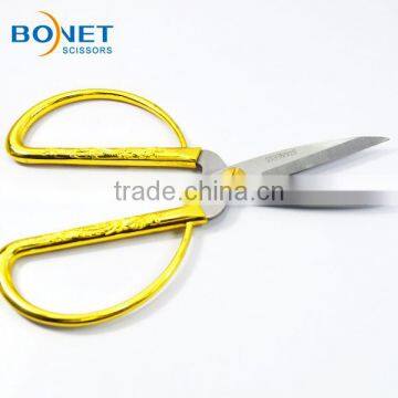 S11006 FDA Qualified 6-3/4" Zinc-Alloy Gold Handle Tailor Ribbon Scissors photo-3