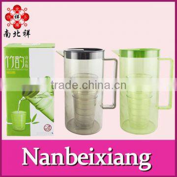 2.2L Plastic Water Pitcher With 4 Cups