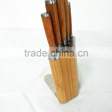 2015 New Product 6pcs Bamboo Handle Knife Set photo-2