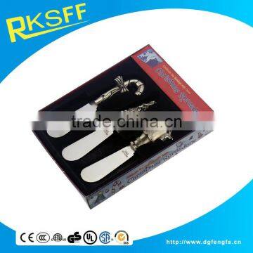 Christmas Butter Knife Cheese Tools Tableware With Zinc Alloy Handle and Stainless Steel Blade photo-5