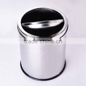 Office Recycling Garbage Bin With Swing Cover