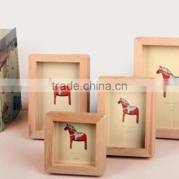 Beech wooden photo frame, high quality shadow box