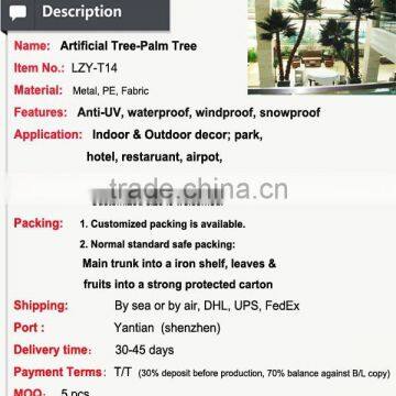 Highly Artificial Palm Tree Decorative Artificial Palm Tree photo-2
