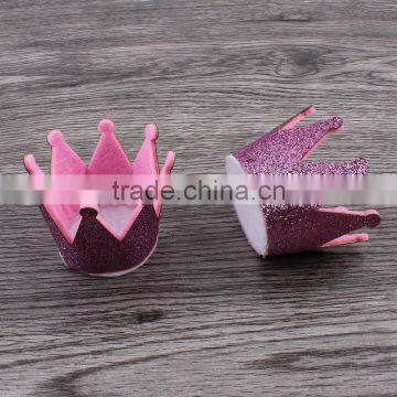 Fabric Lace Flower Crown With Glitter Clip for Kids Hair Accessories photo-5