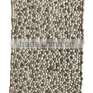 High Quality Nepal Handmade Stone Pebble Design Rectangular Felt Ball carpets/rugs