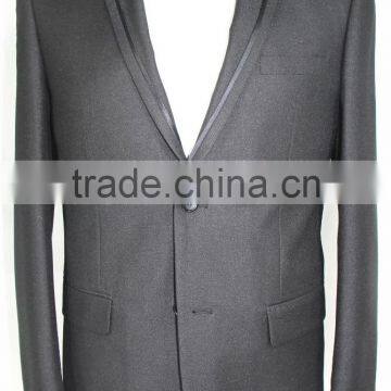 2015 bespoke fashion design satin lapel men's tuxedo