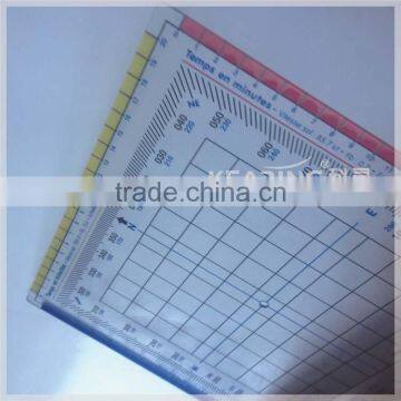 Durable Flexible Plastic Nautial Grid Protractor / Square Aviation Protractor Plotter ( 1 mm Thickness ) # KPP-4 photo-3