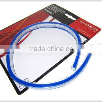 Kearing flexible curve ruler 30cm&12 inch length for curve line drawing measuring tape blue & red ruler colour #KF30