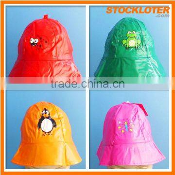 Low price Plastic Kids PVC Rain Hat for children direct from factory 150911