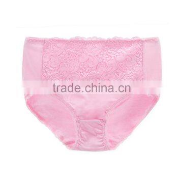 Pink 95% Cotton 5% Spandex with Lace Sexy Fancy Woman Underwear