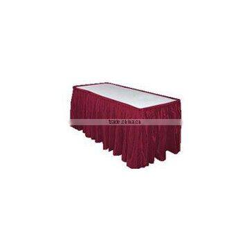 satin table skirts