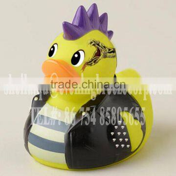 customized punk rock bath duck toy , punk rubber duck