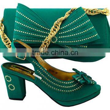 TOP Quality Popular Comfortable Cheap Price Italian Party Lady Shoes and Matching Bags With Exquisite Workmanship MG1092 photo-2