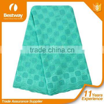 Cheap Price Hign Quality Square Style Cotton Swiss Voile Lace With Stones for Clothes SL0408 photo-4