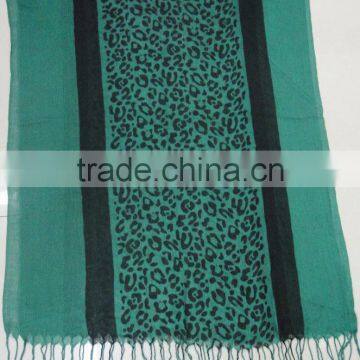 Fashion 100%viscose printing leopard rayon scarf