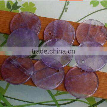 20mm round natural amethyst charms high end amethyst charms jewelry accessories 2016