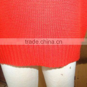 Custom Cheap Unisex Baby Orange V-neck Knitted Nuiform Sweater Vest photo-3