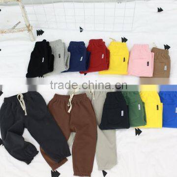 YE91000 children trousers wholesale autumn pure color cotton boys casual pants