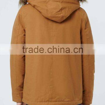 Men Short Faux Fur Hoody Winter Warm Parka photo-3